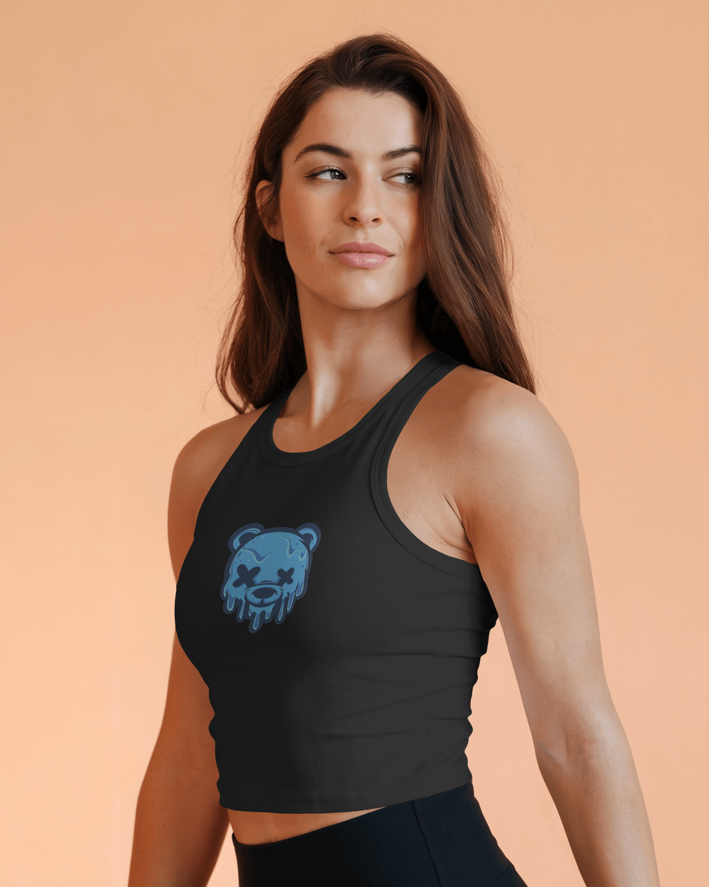 Blue Bear | Women Crop Tank
