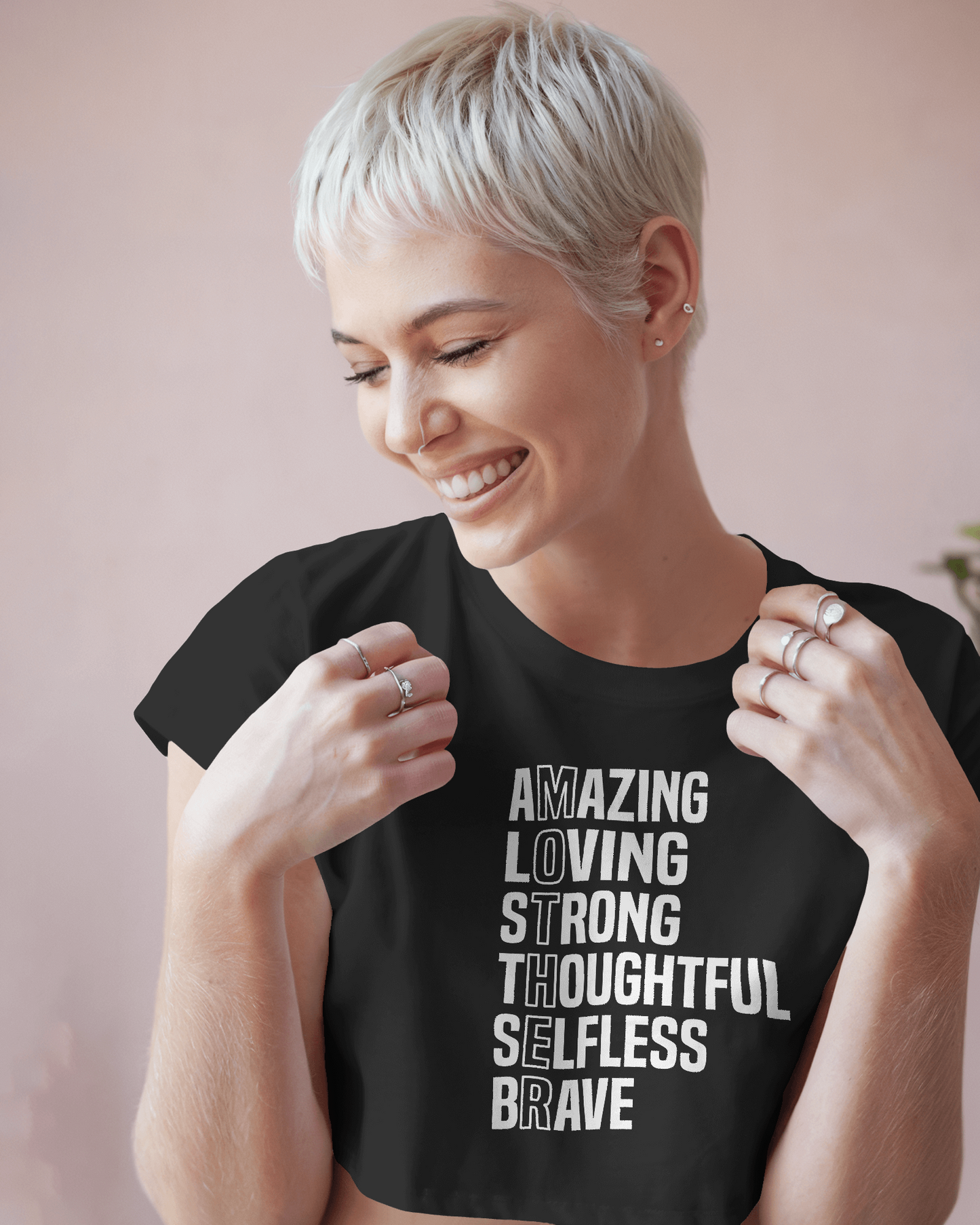 Amazing Loving Strong | Women Crop Top