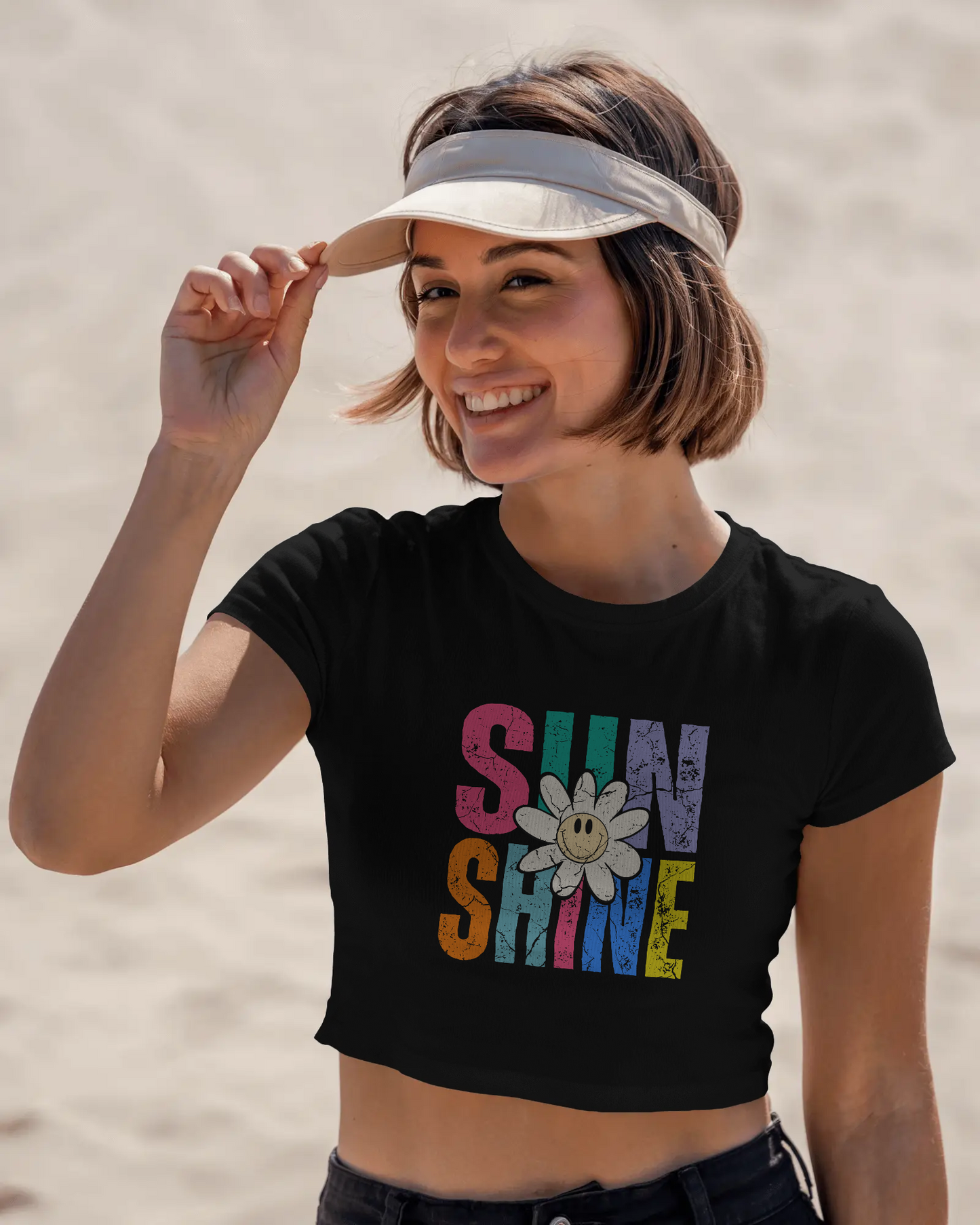 Sunshine Smiley | Women Crop Top