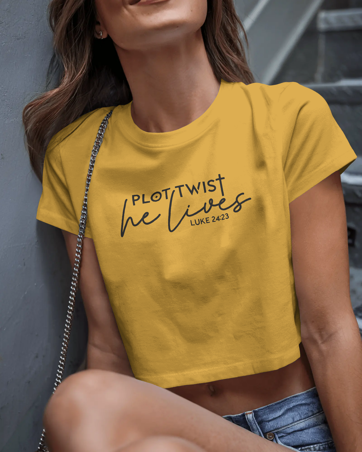 Plot Twist He Lives | Women Crop Top