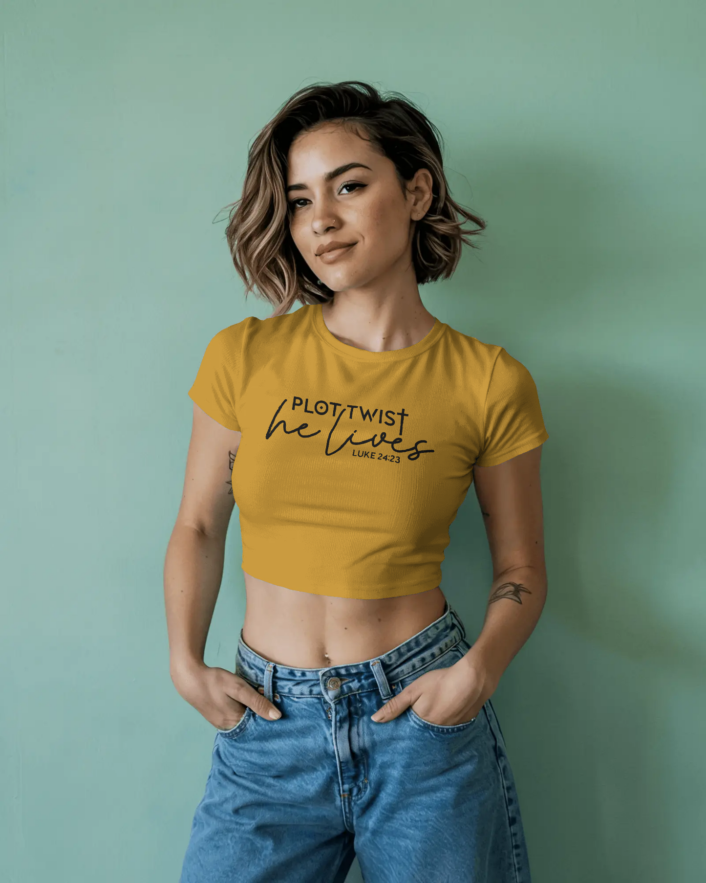 Plot Twist He Lives | Women Crop Top