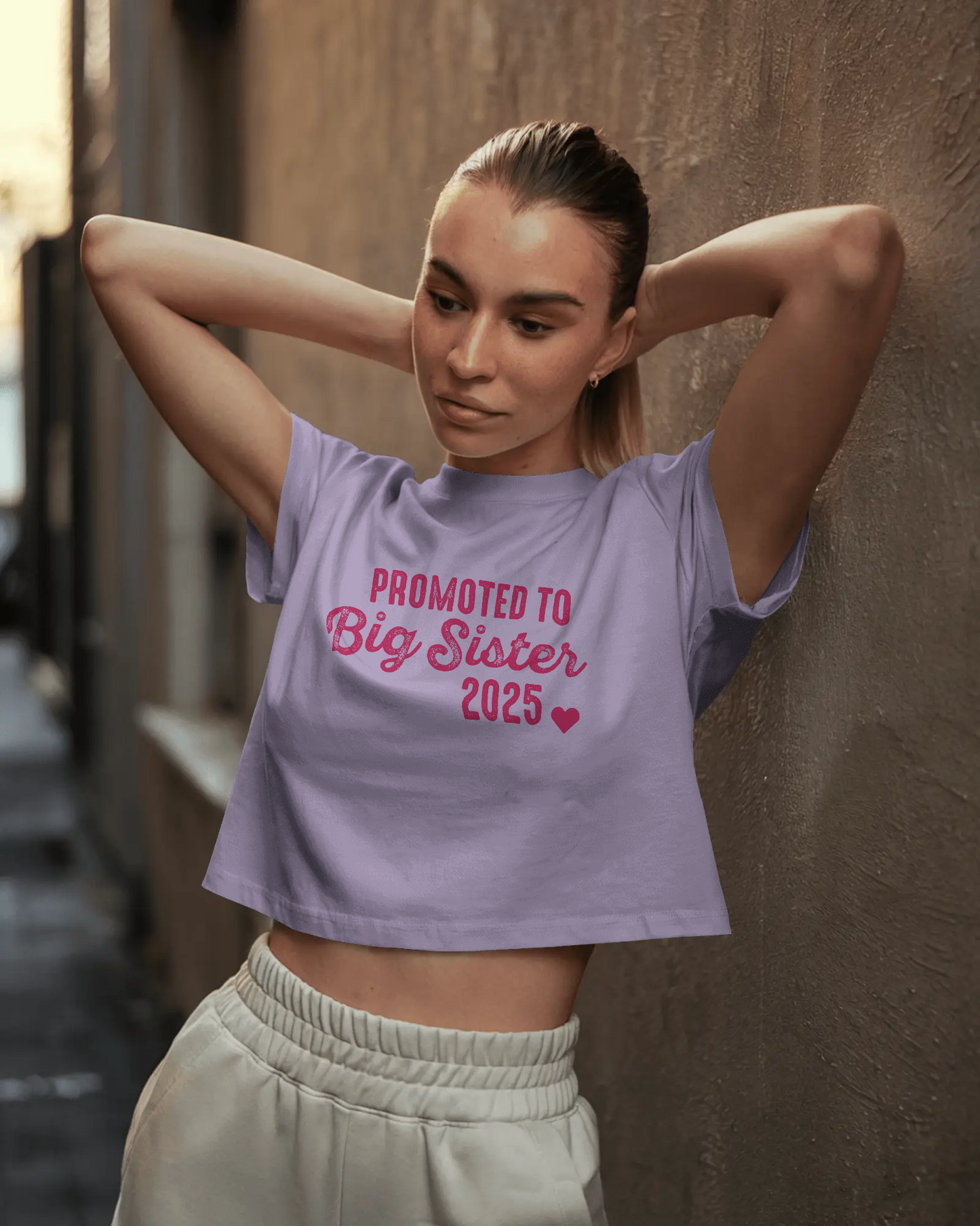 Promoted To Big Sister | Women Crop Top