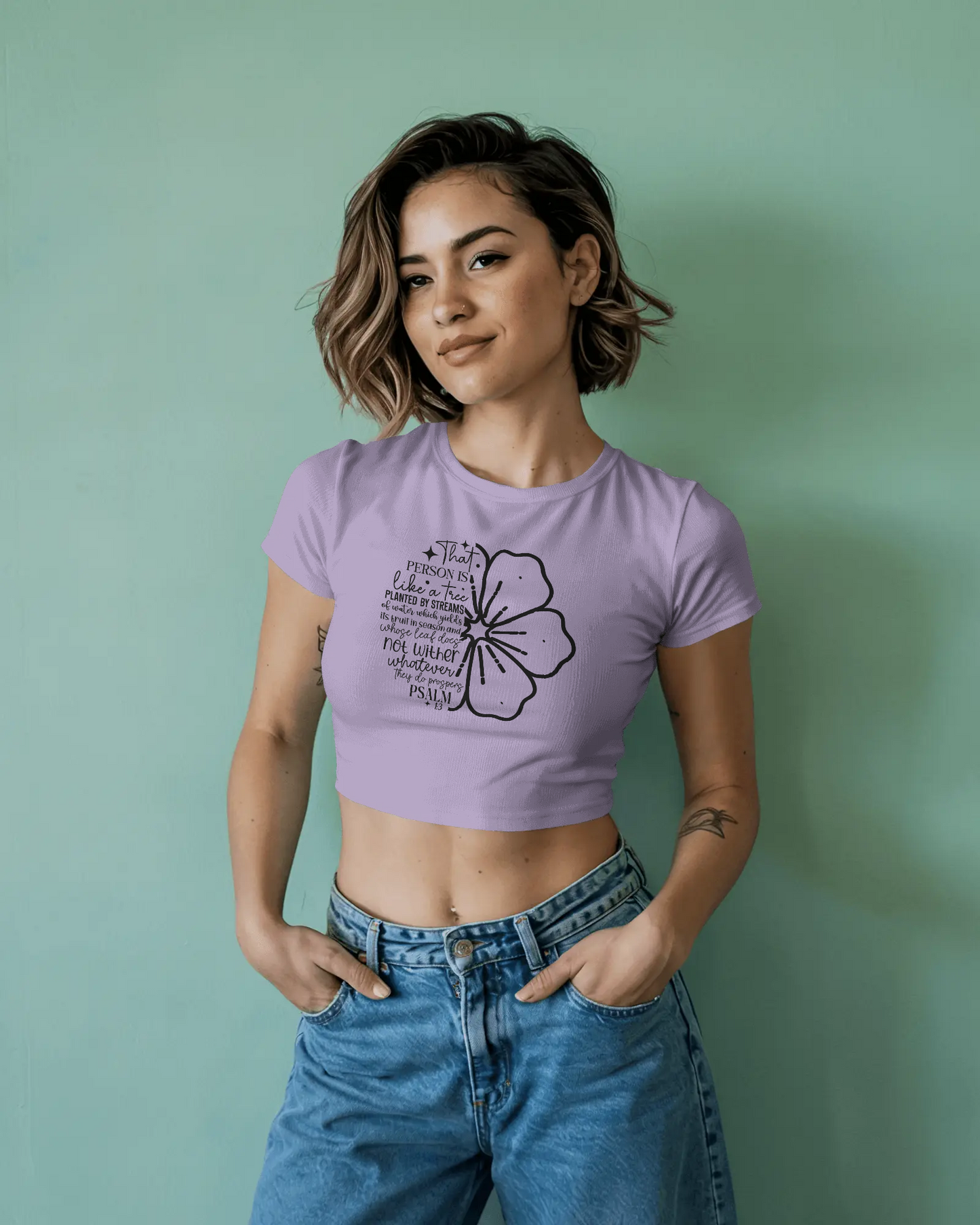 That Person Is Like A Tree Planted By Streams Of | Women Crop Top
