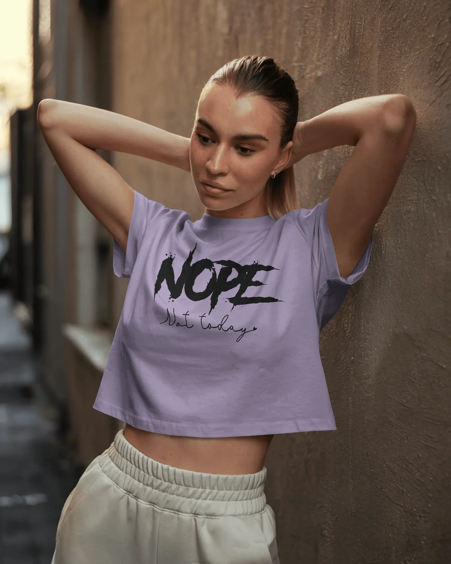 Nope Not Today | Women Crop Top
