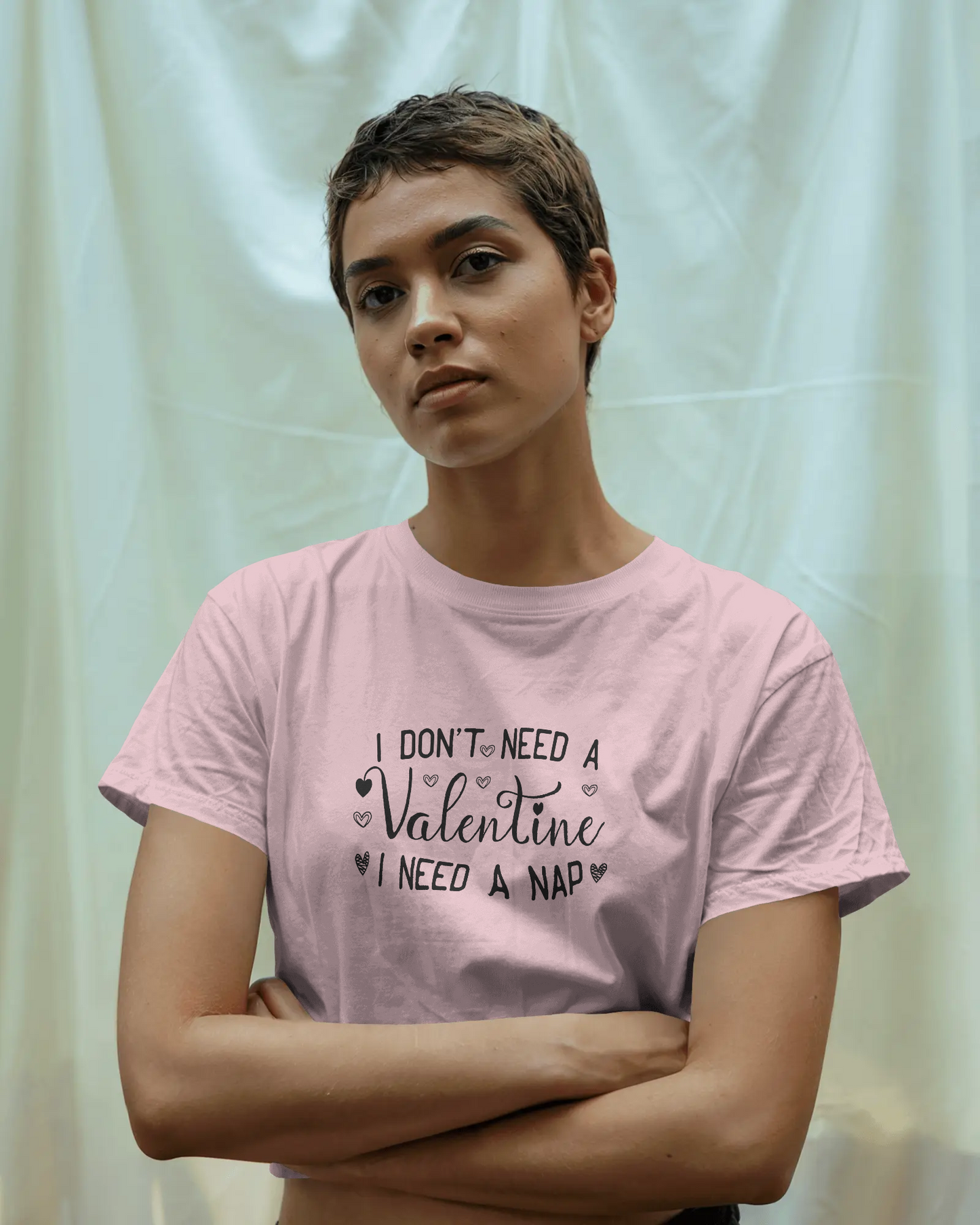 I Don't Need A Valentine i Need A Nap | Women Crop Top