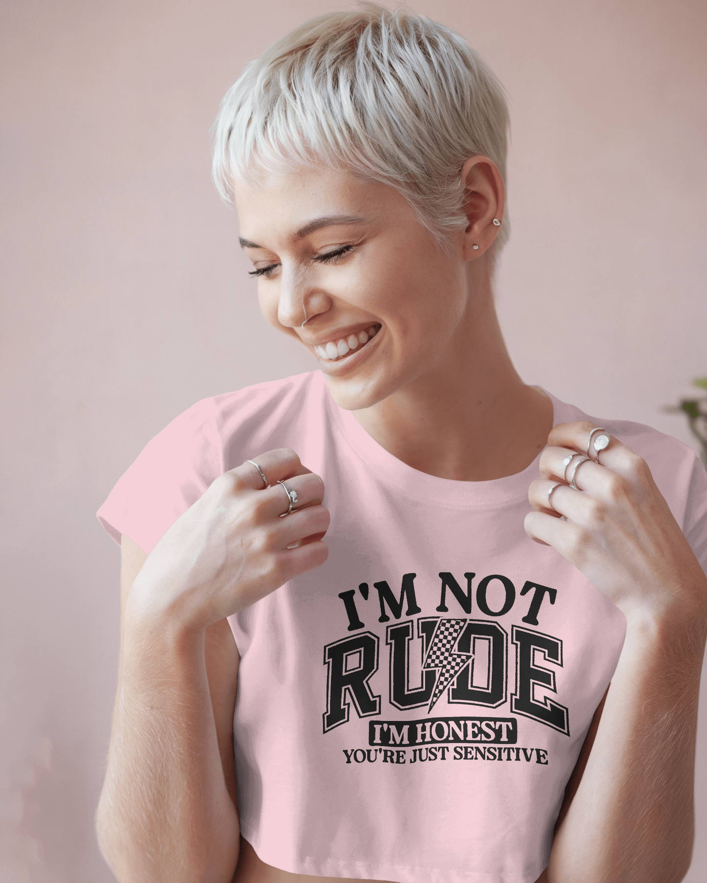 I'm Not Rude I'm Honest You're Just Sensitive | Women Crop Top