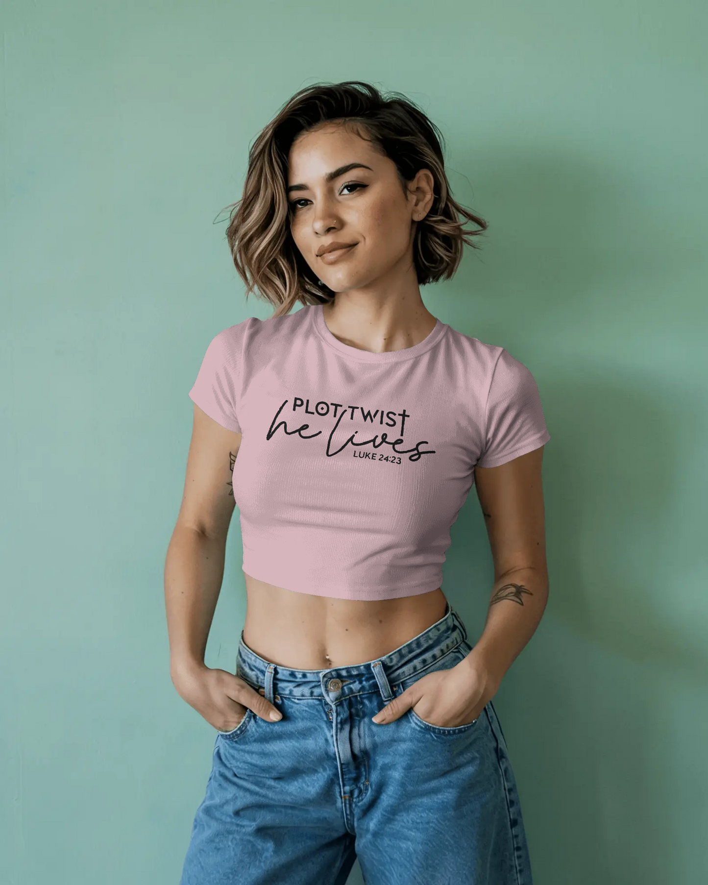 Plot Twist He Lives | Women Crop Top