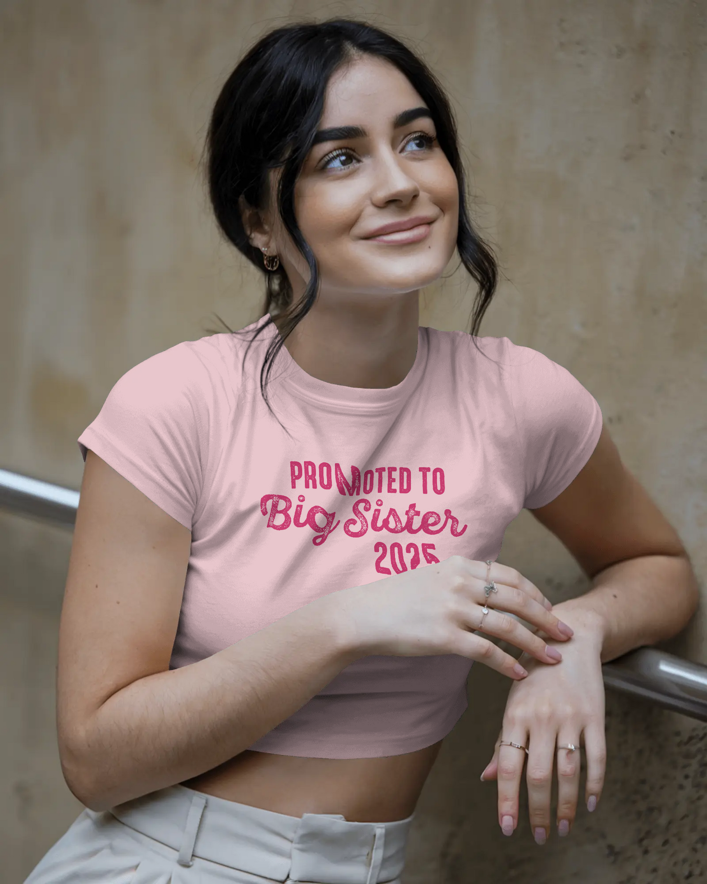 Promoted To Big Sister | Women Crop Top