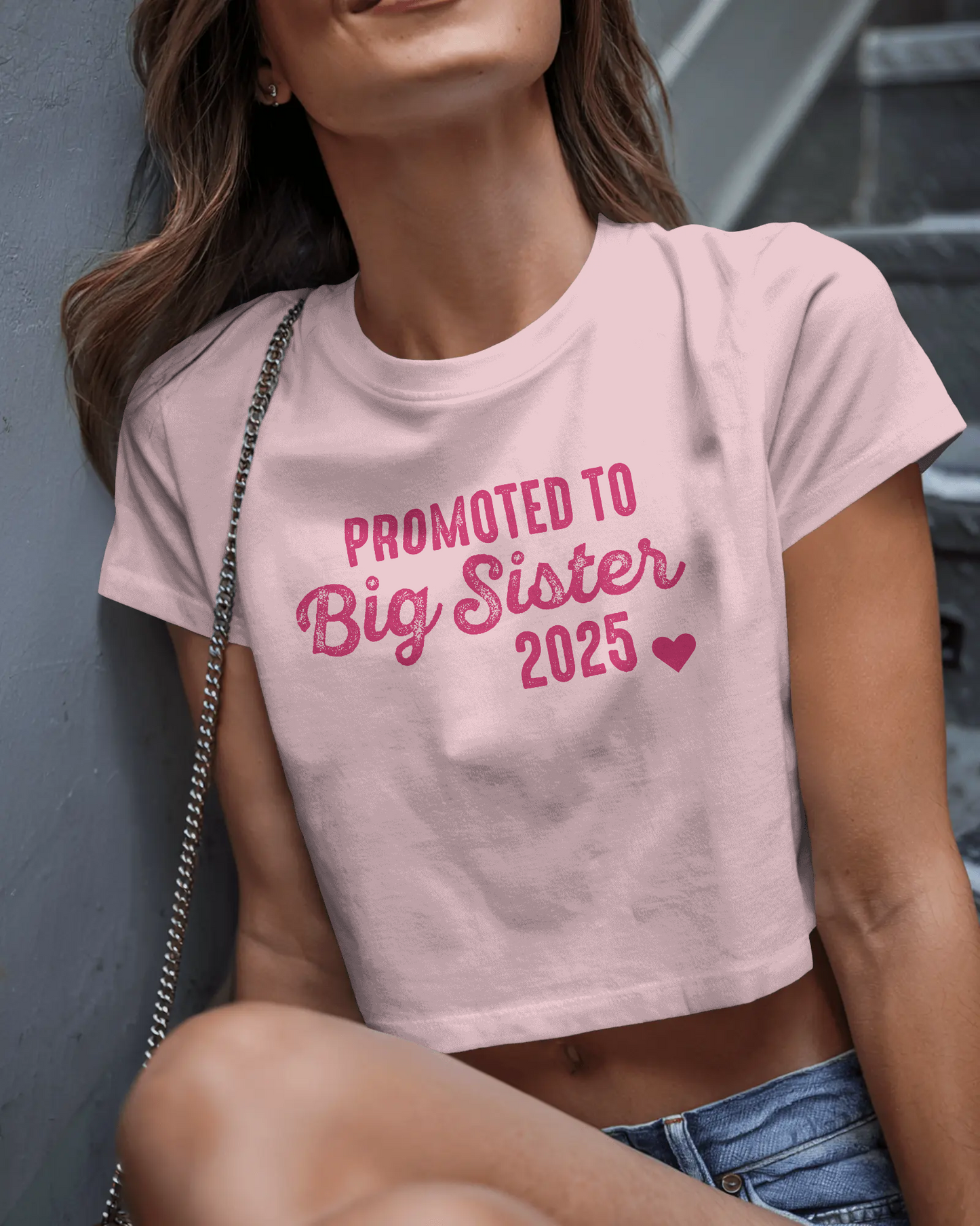 Promoted To Big Sister | Women Crop Top