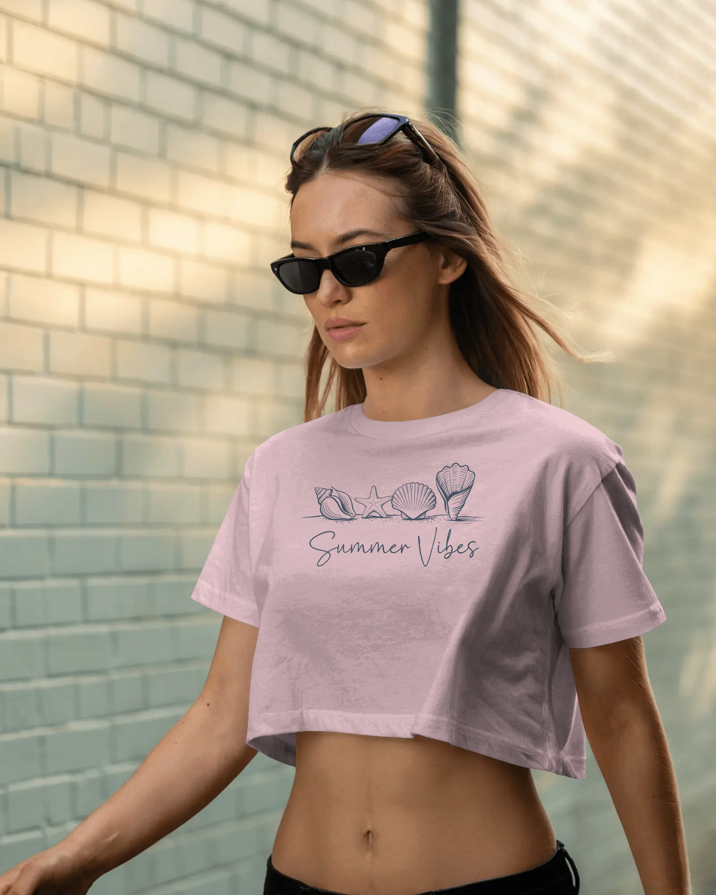 Seashell Summer Vibes | Women Crop Top