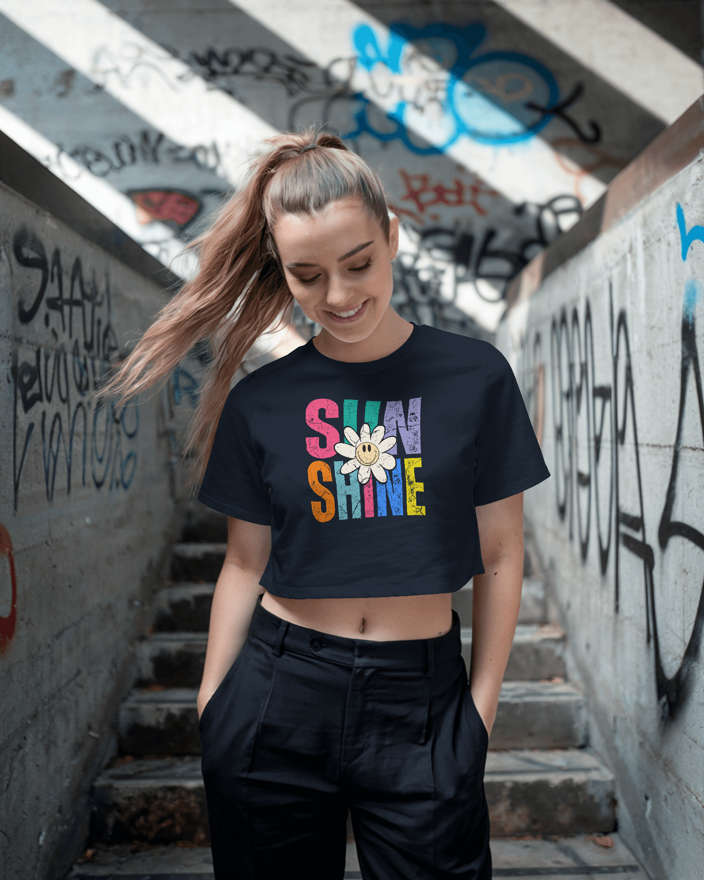 Sunshine Smiley | Women Crop Top