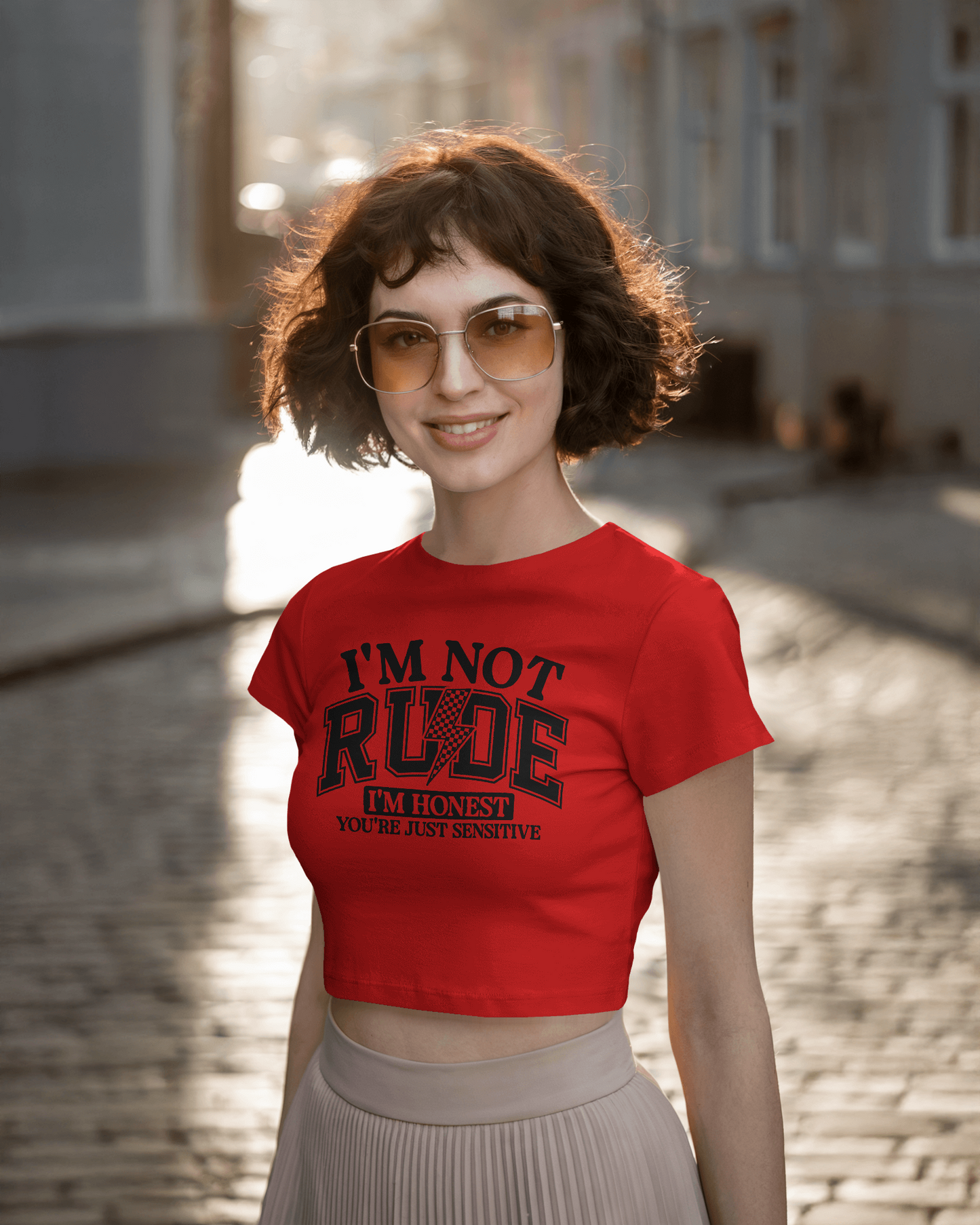 I'm Not Rude I'm Honest You're Just Sensitive | Women Crop Top