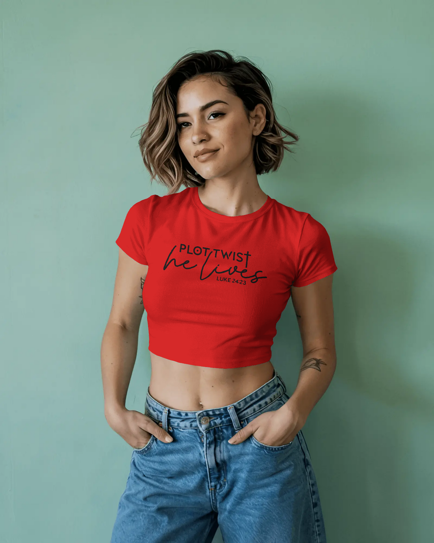 Plot Twist He Lives | Women Crop Top