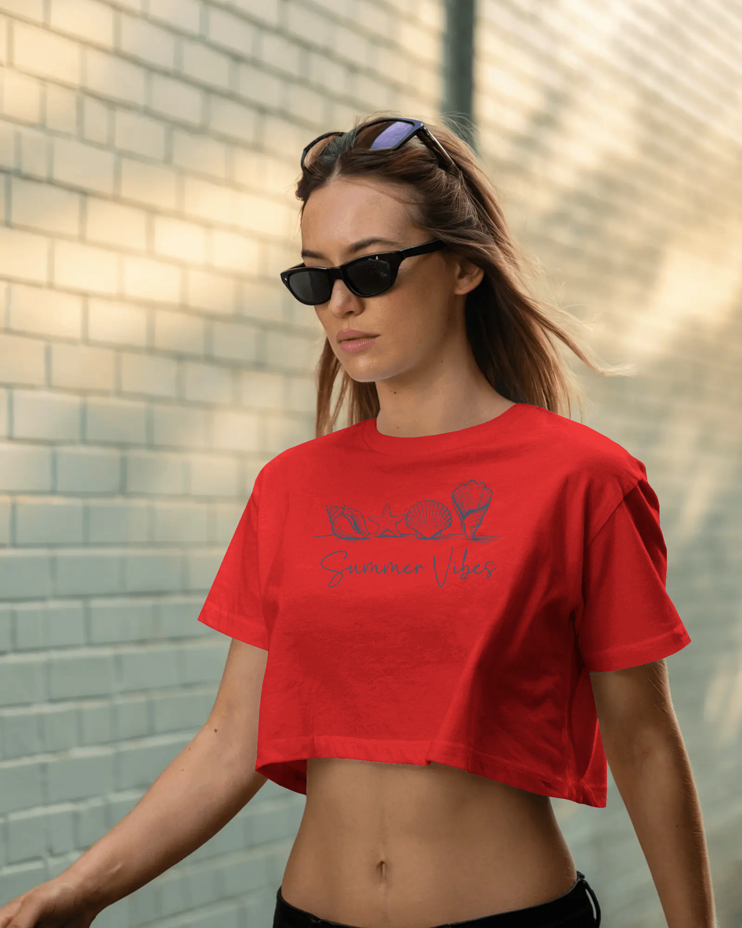 Seashell Summer Vibes | Women Crop Top