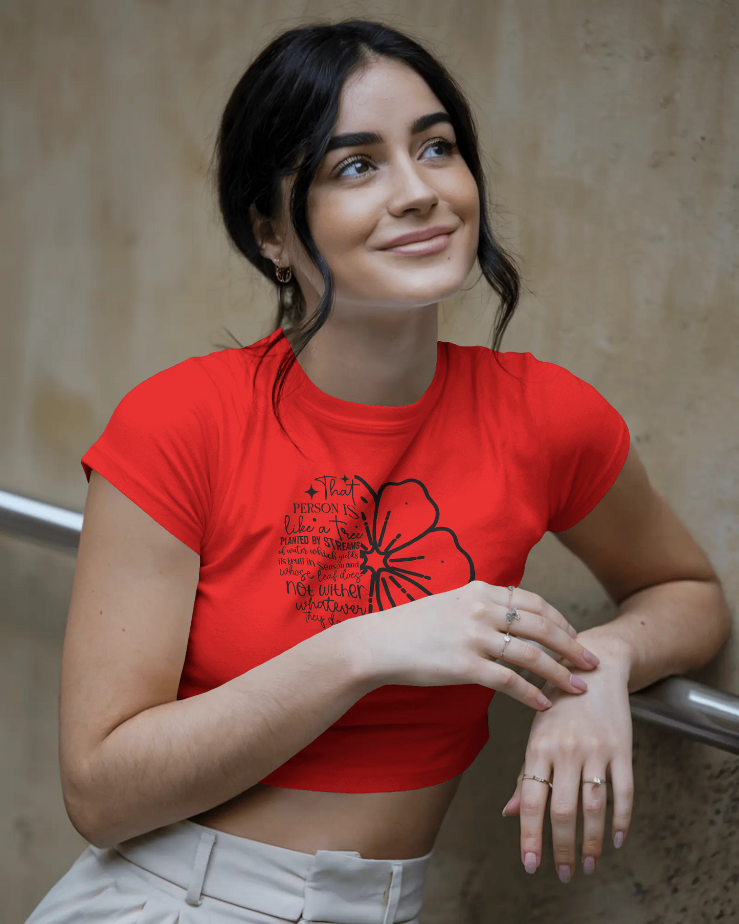 That Person Is Like A Tree Planted By Streams Of | Women Crop Top