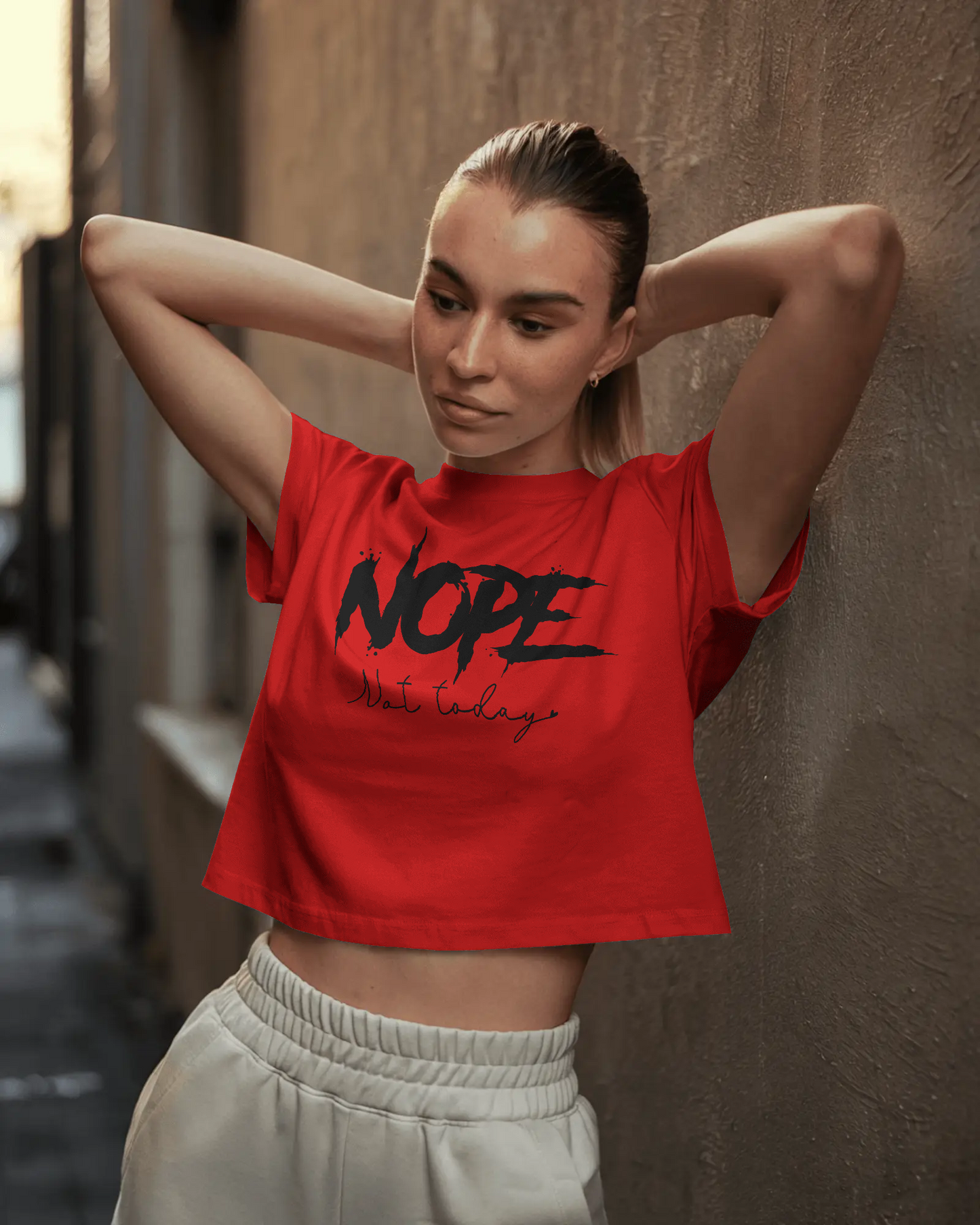 Nope Not Today | Women Crop Top