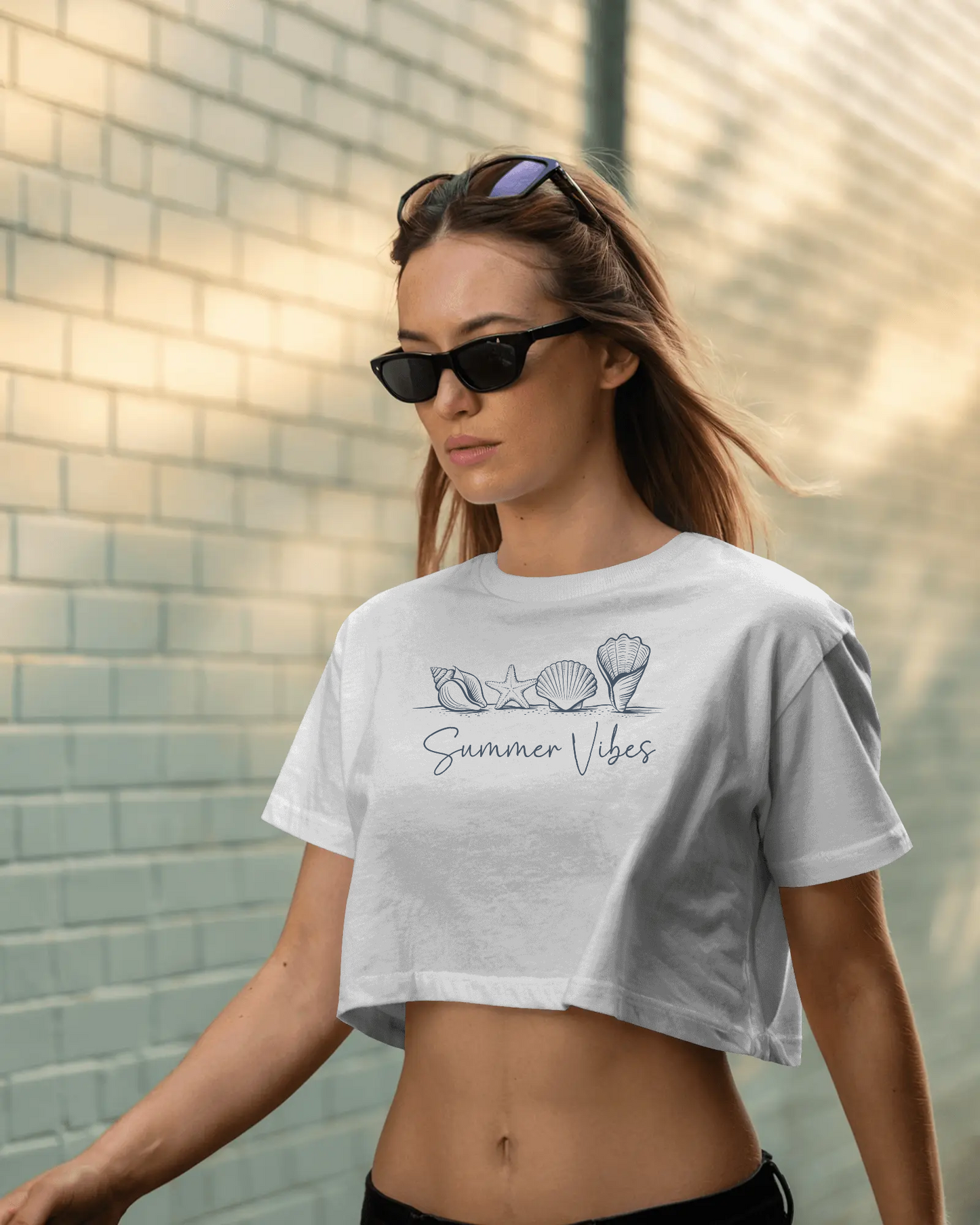 Seashell Summer Vibes | Women Crop Top