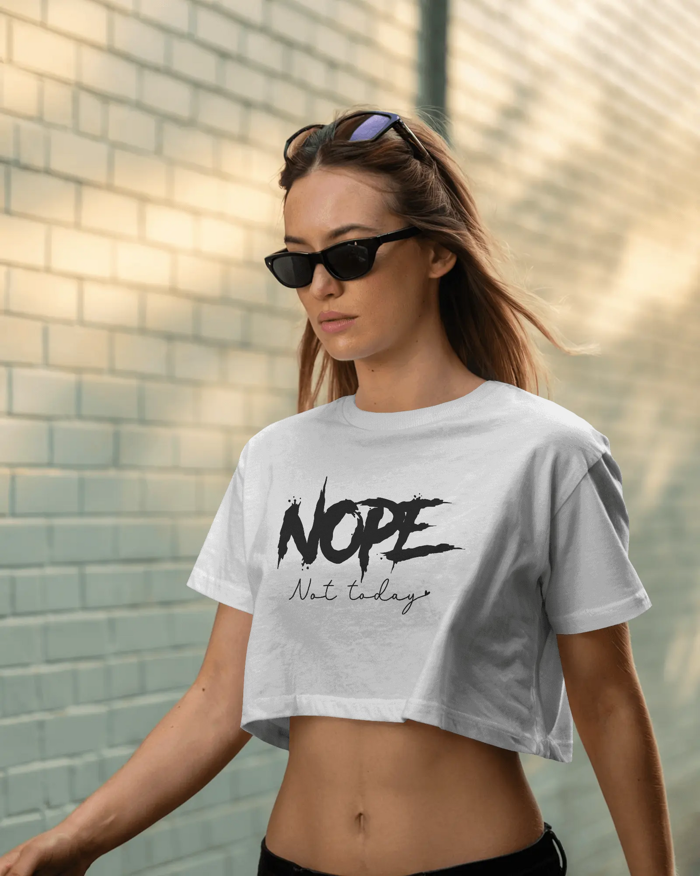Nope Not Today | Women Crop Top