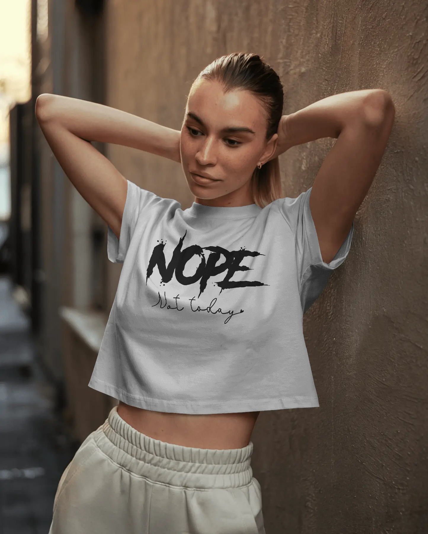 Nope Not Today | Women Crop Top