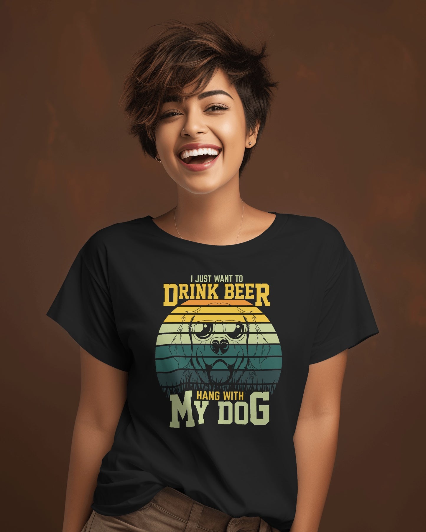 I Just Want To Drink Beer And Hang With My Dog | Unisex T-Shirt