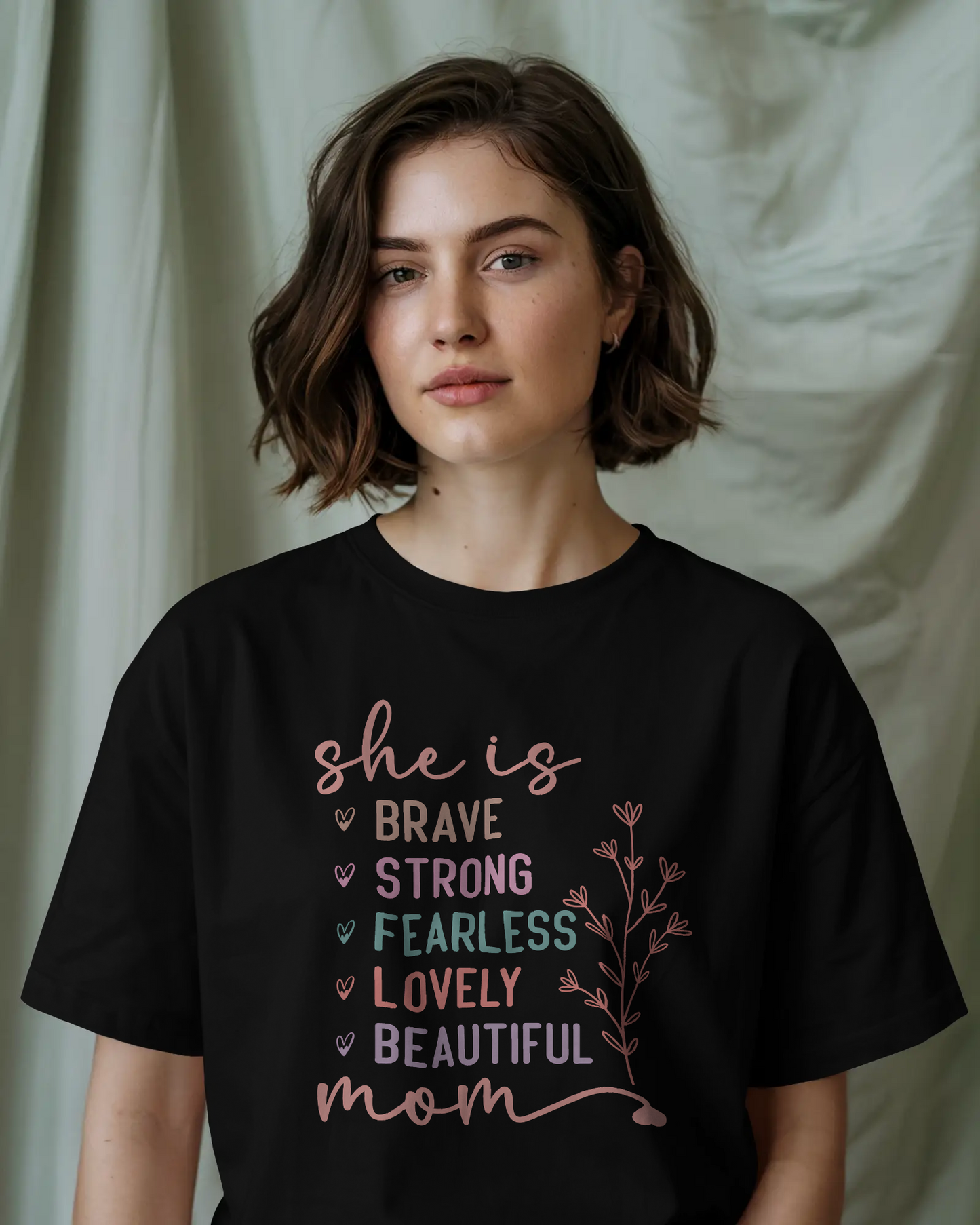 She Is Mom Color | Women's Classic Crew T-Shirt | Moms To Be
