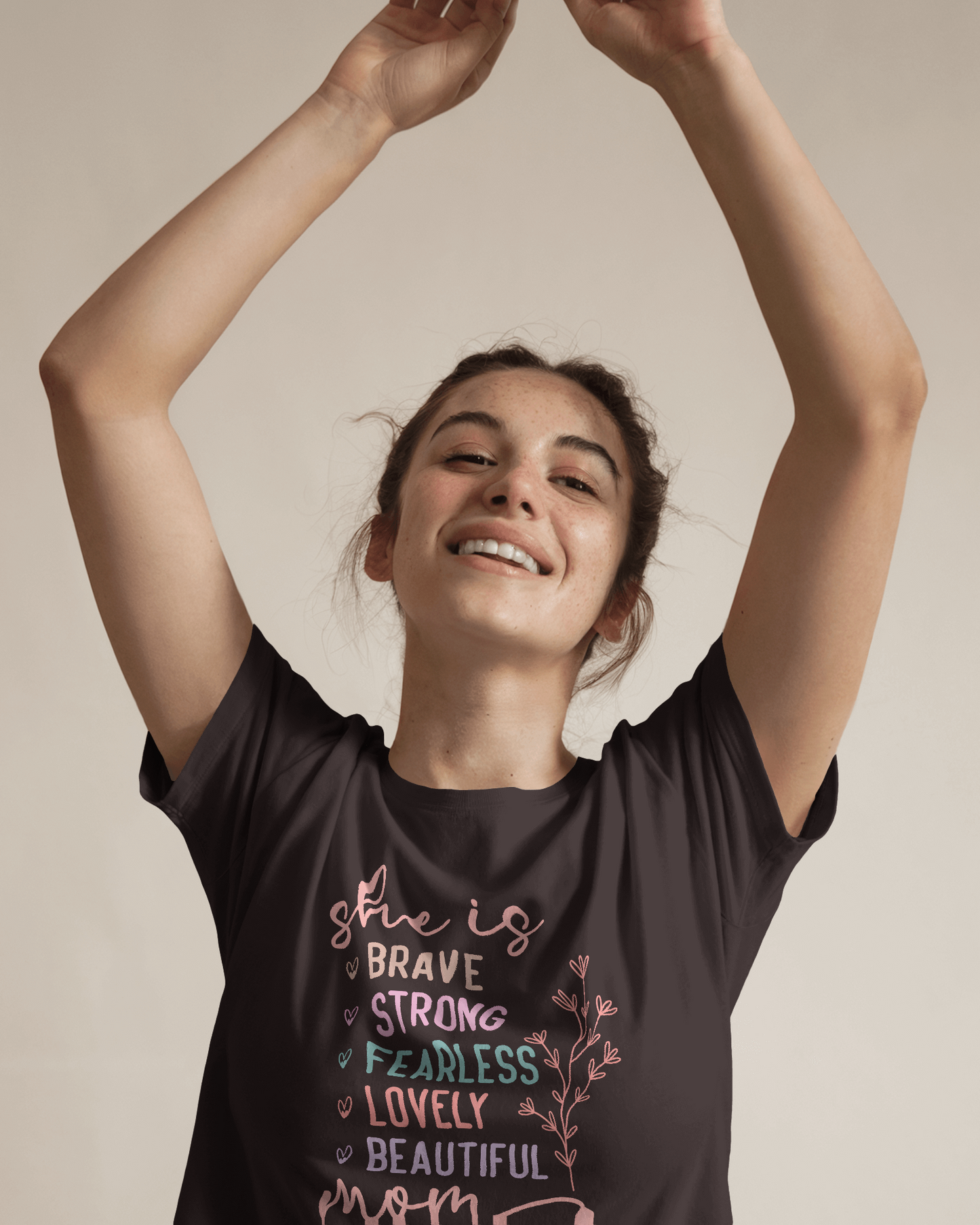 She Is Mom Color | Women's Classic Crew T-Shirt | Moms To Be