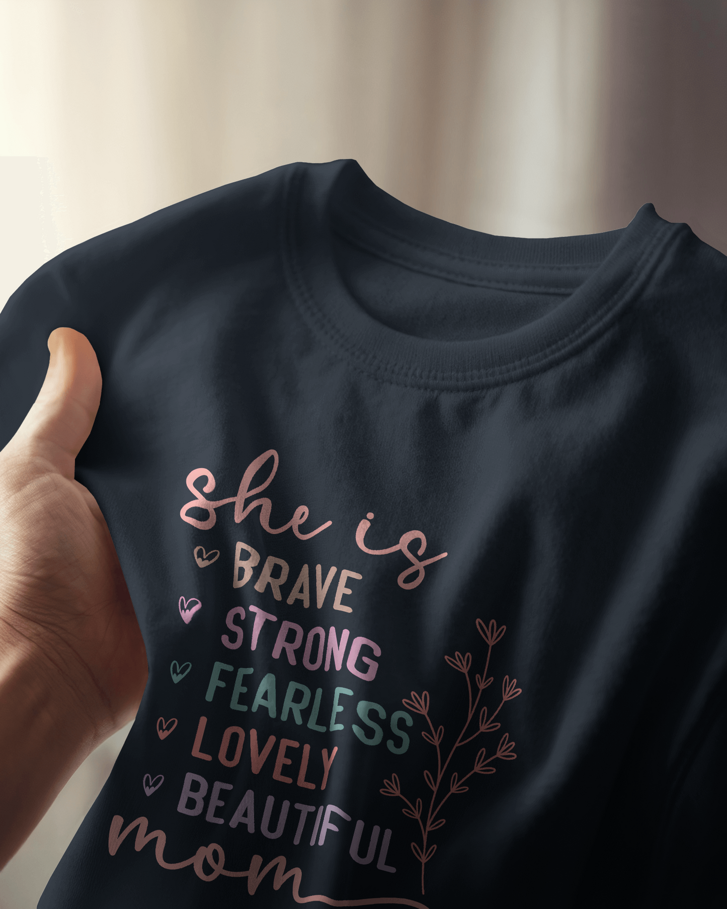 She Is Mom Color | Women's Classic Crew T-Shirt | Moms To Be