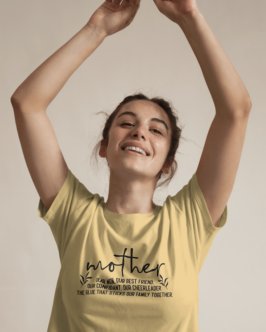 Mother Our Best Friend Black | Women's Classic Crew T-Shirt | Moms To Be