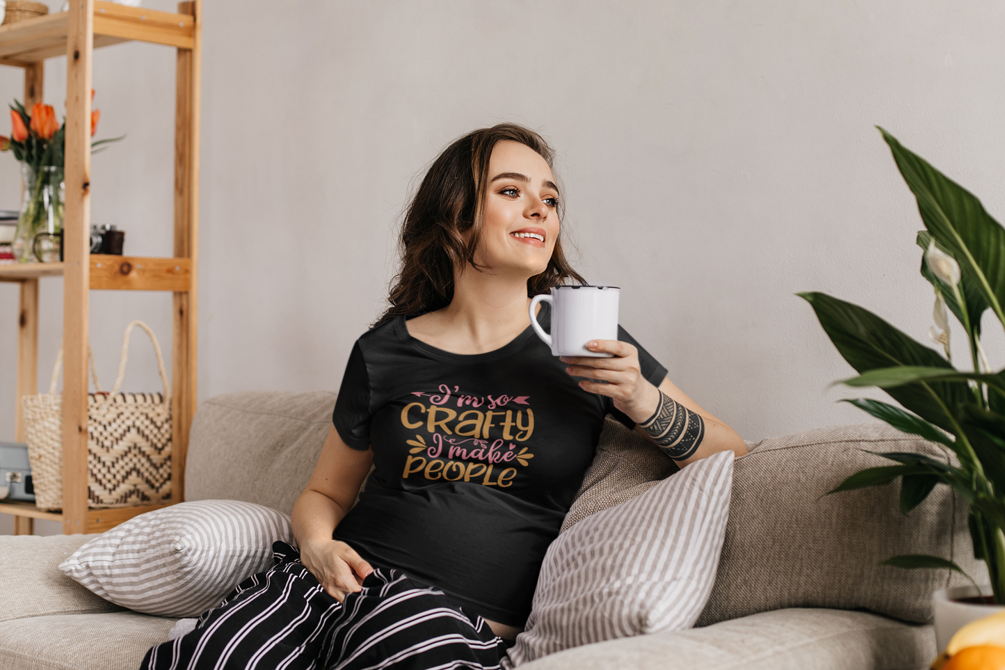 I m So Crafty, I Make People | Women's Classic Crew T-Shirt | Moms To Be