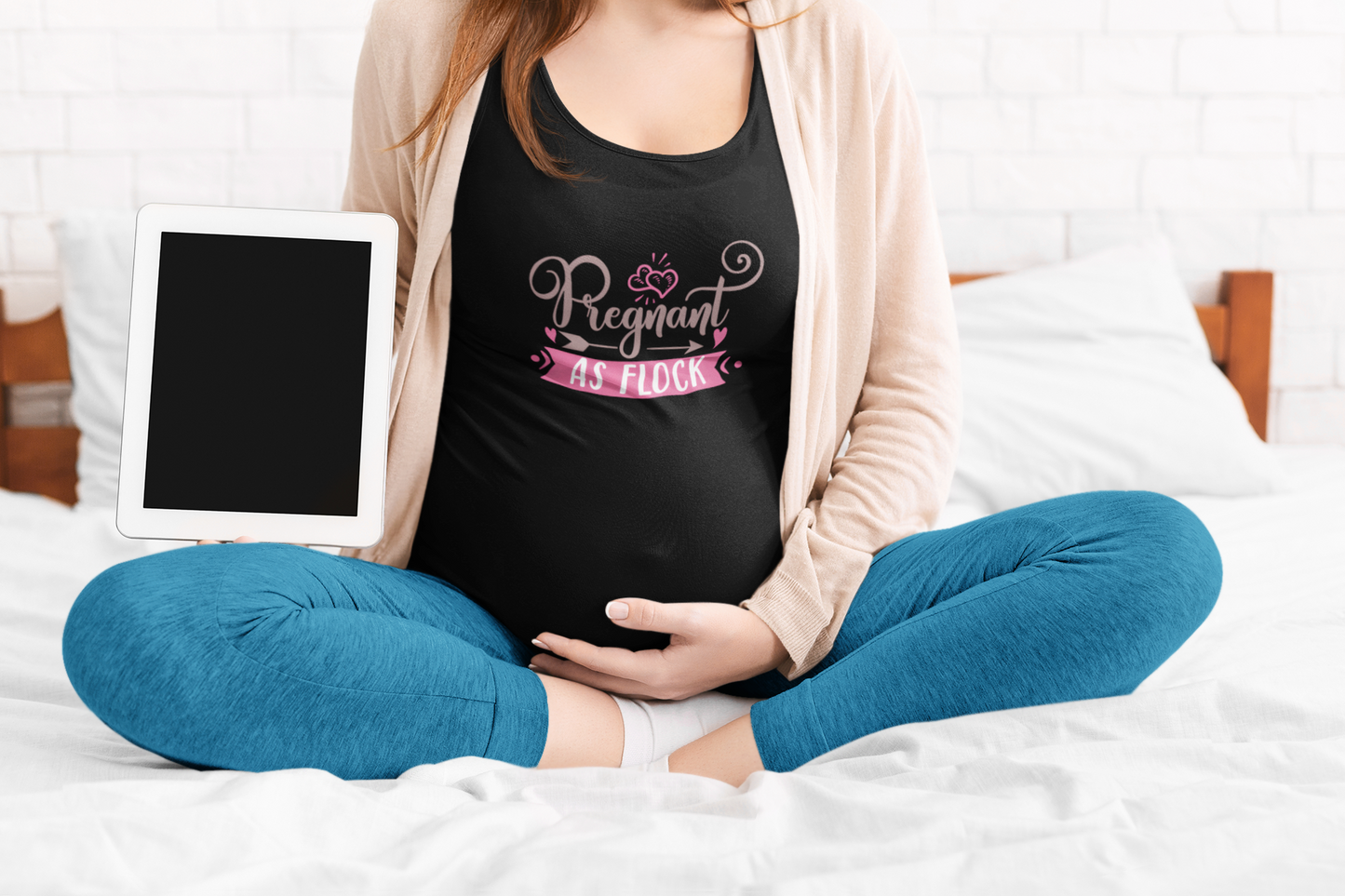 Pregnant As Flock | Women's Classic Crew T-Shirt | Moms To Be