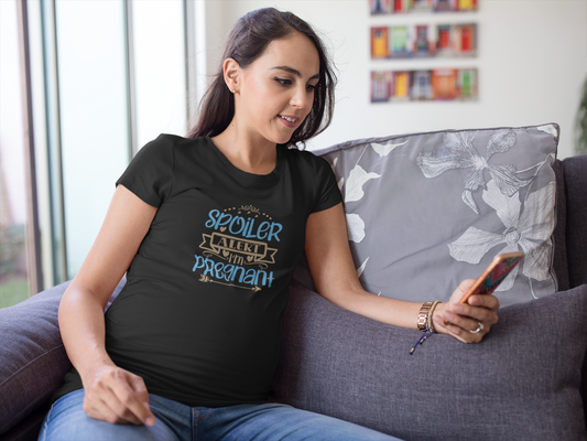 Spoiler Alert- I m Pregnant | Women's Classic Crew T-Shirt | Moms To Be