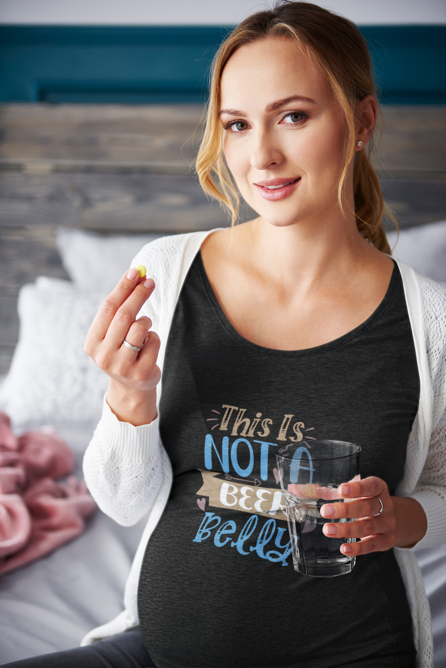 This Is Not A Beer Belly | Women's Classic Crew T-Shirt | Moms To Be