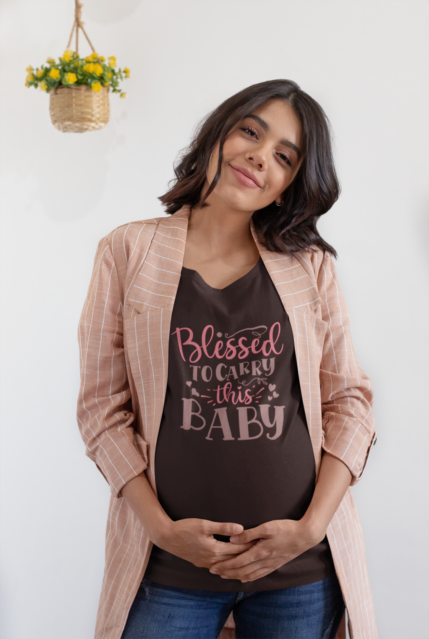 Blessed To Carry This Baby | Women's Classic Crew T-Shirt | Moms To Be