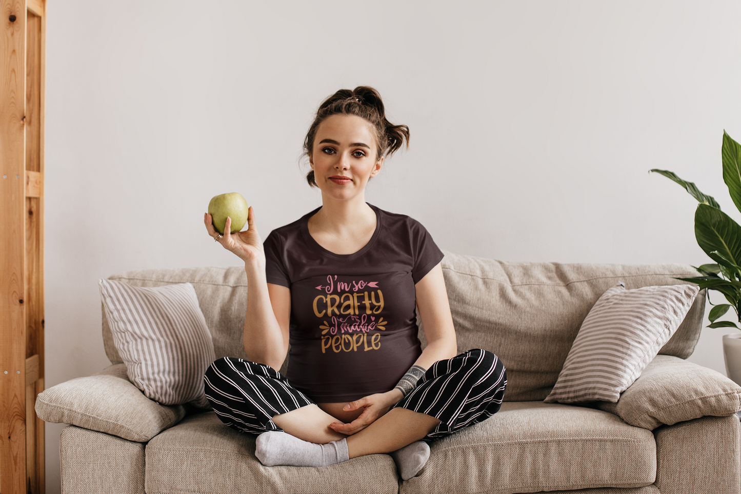 I m So Crafty, I Make People | Women's Classic Crew T-Shirt | Moms To Be