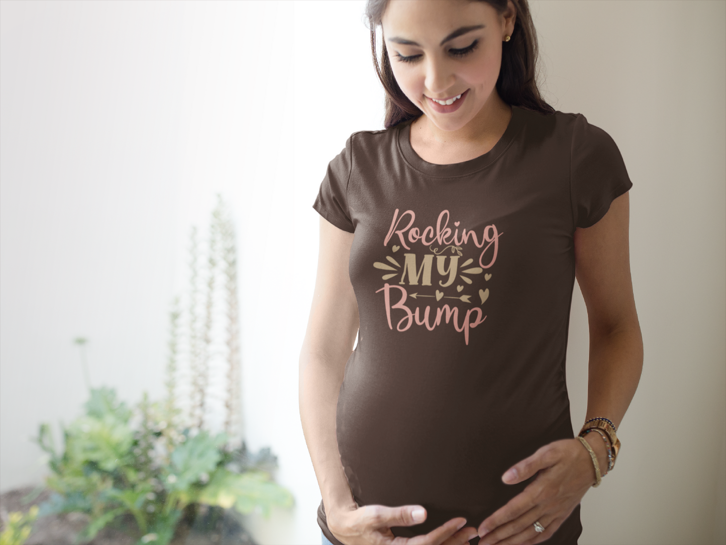 Rocking My Bump | Women's Classic Crew T-Shirt | Moms To Be