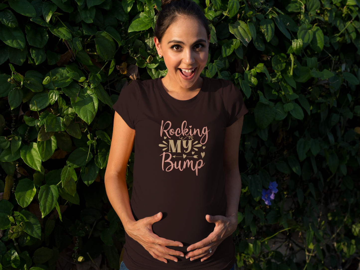 Rocking My Bump | Women's Classic Crew T-Shirt | Moms To Be