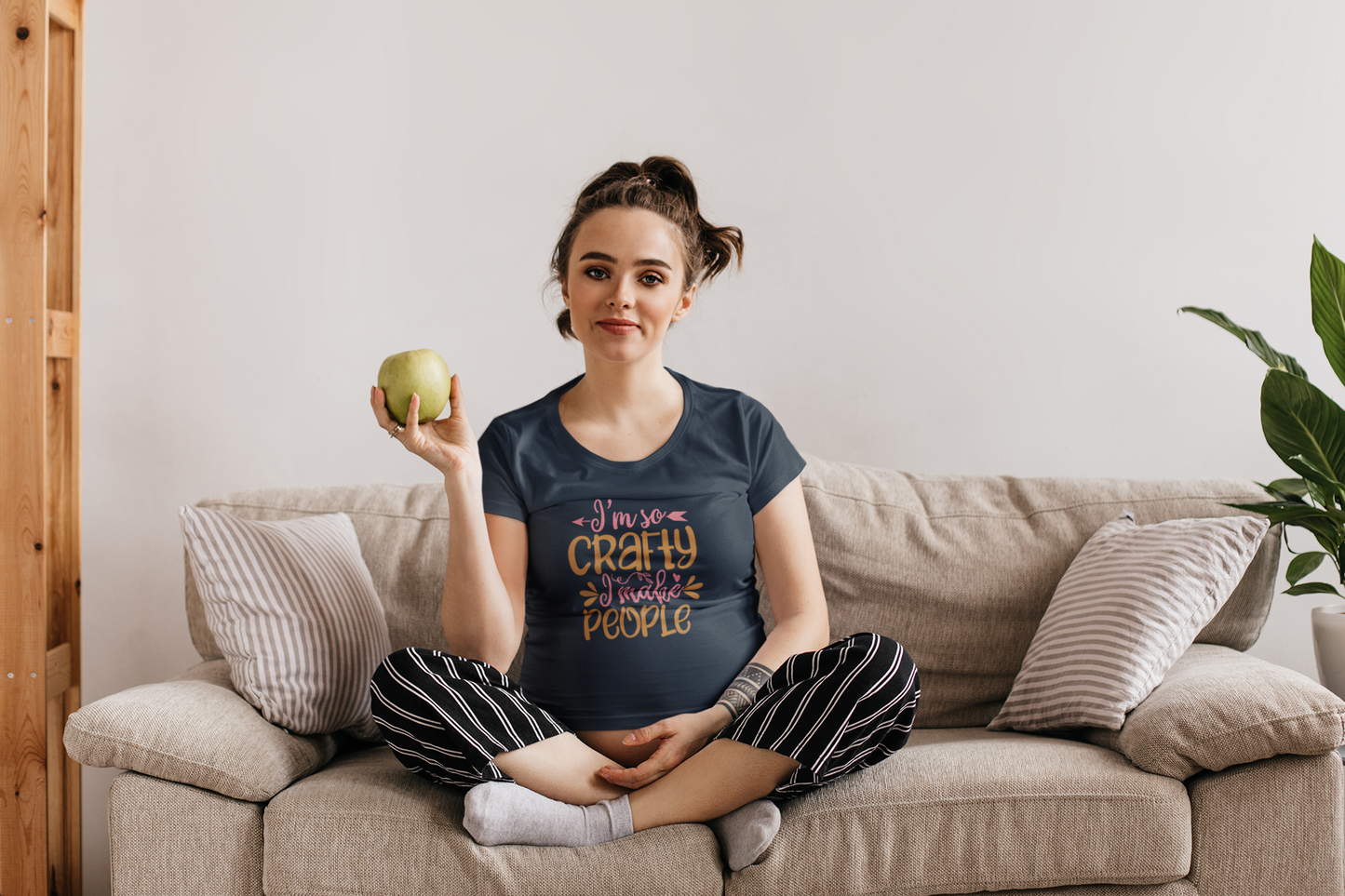I m So Crafty, I Make People | Women's Classic Crew T-Shirt | Moms To Be