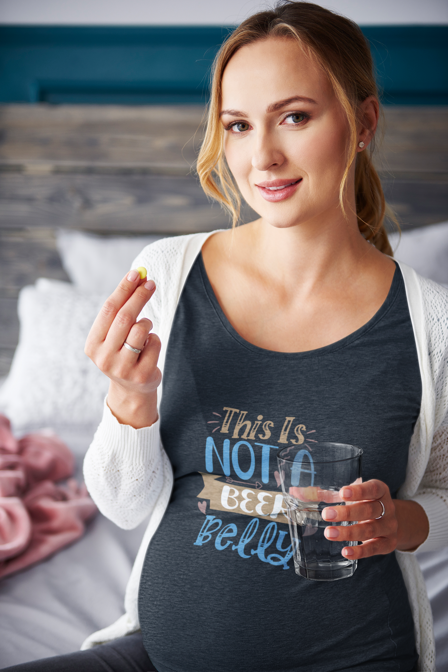 This Is Not A Beer Belly | Women's Classic Crew T-Shirt | Moms To Be