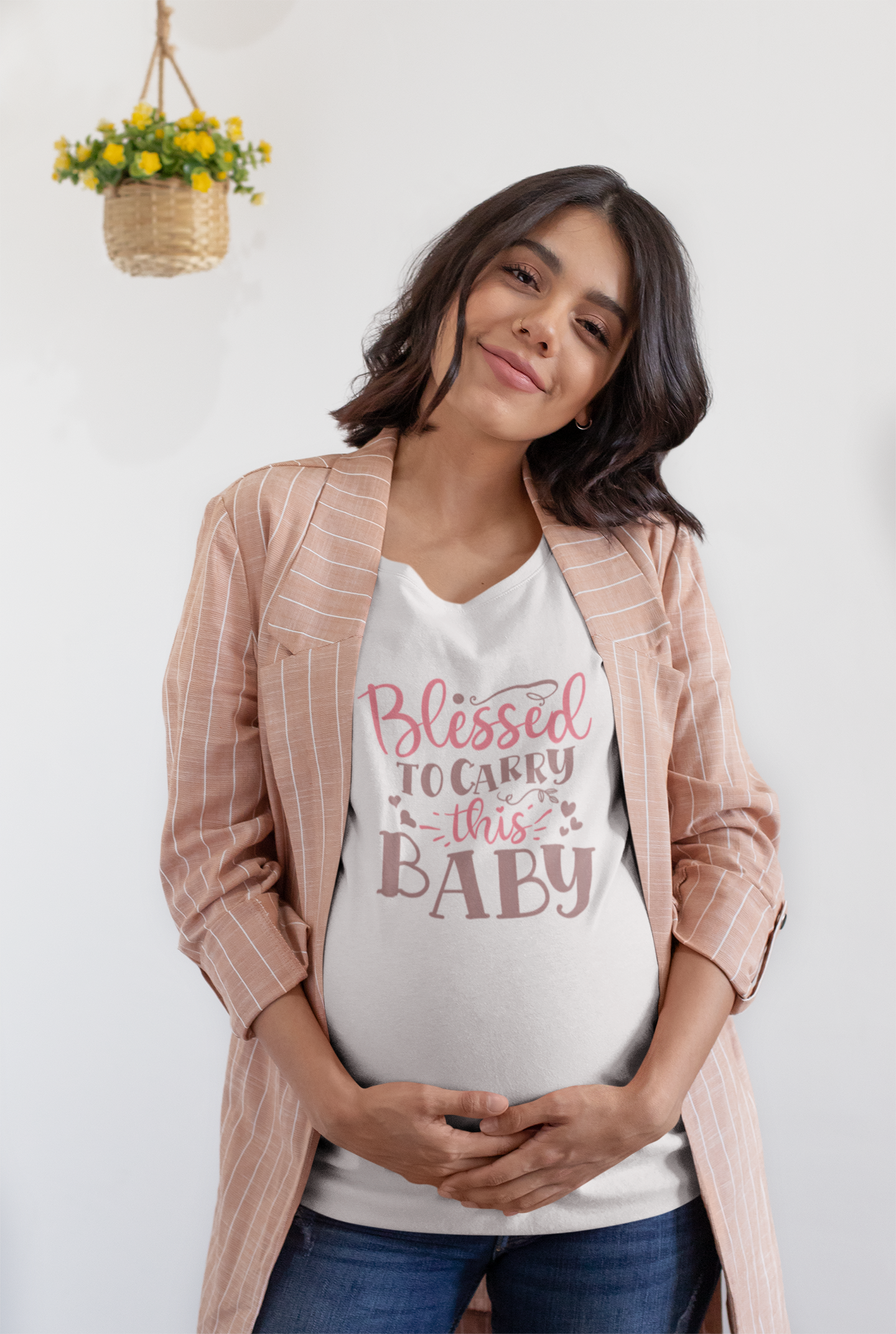 Blessed To Carry This Baby | Women's Classic Crew T-Shirt | Moms To Be