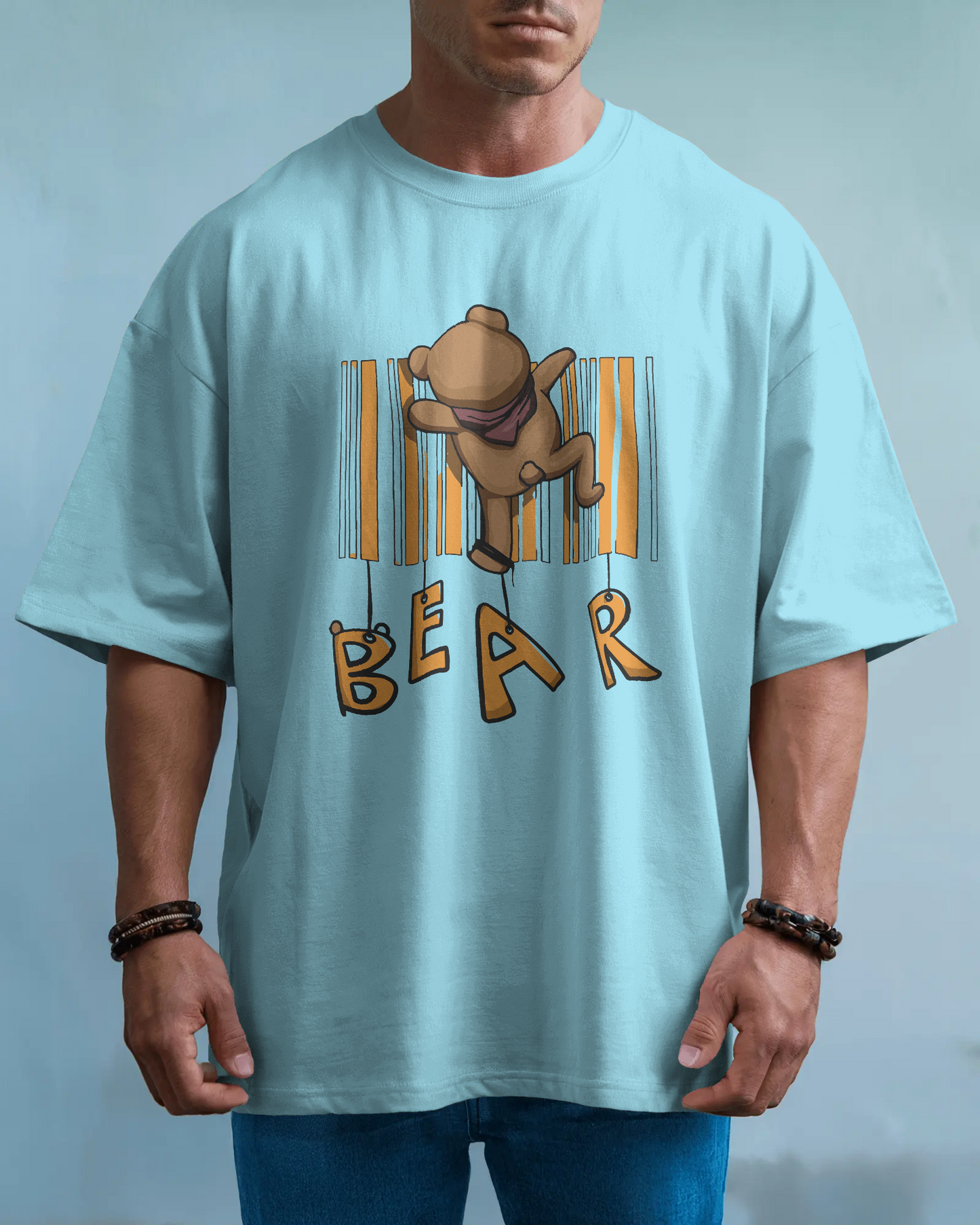 Climbing Bear | Men Oversized T-Shirt