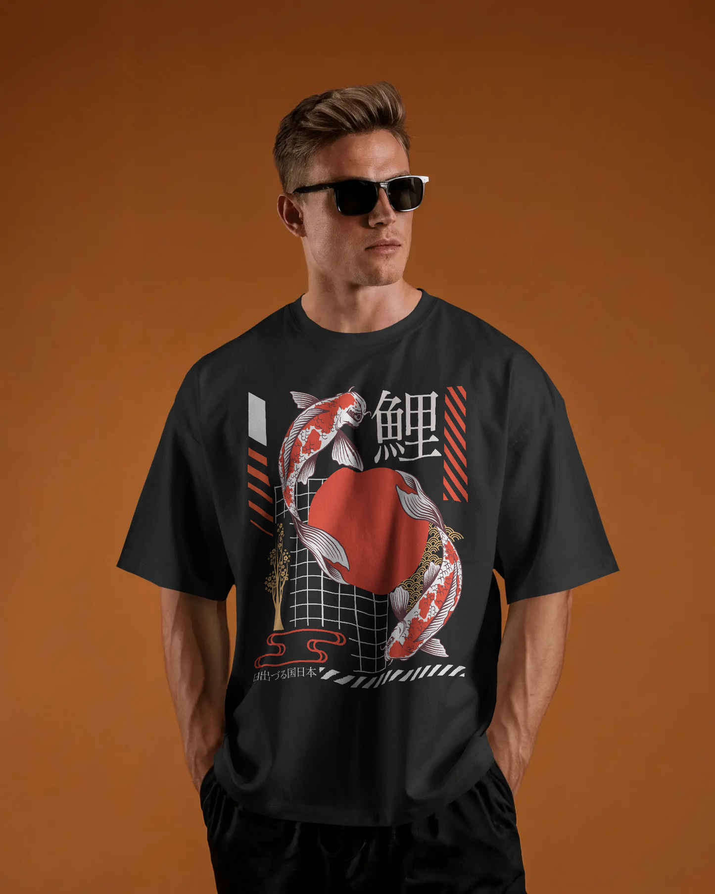 Japanese Streetwear Kai Fish | Men Oversized T-Shirt