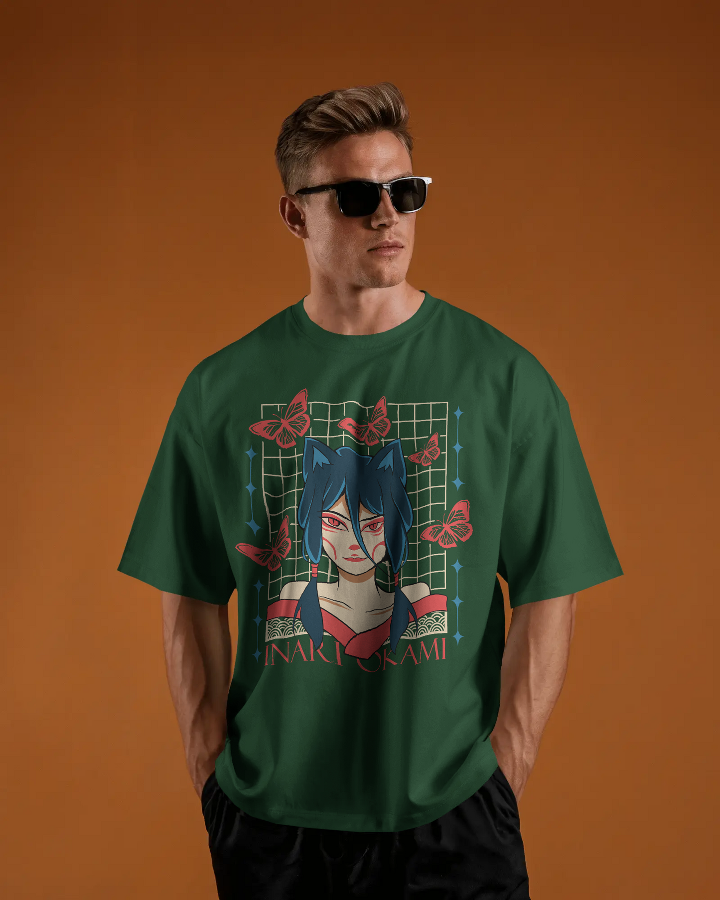 Japanese Streetwear Inariokami | Men Oversized T-Shirt