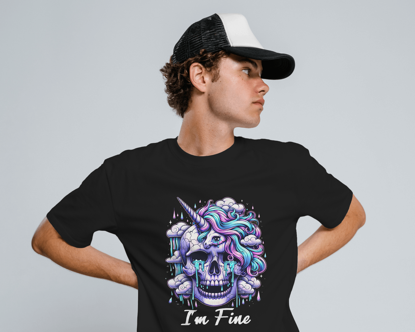 I Am Fine | Men Round Neck T-Shirt
