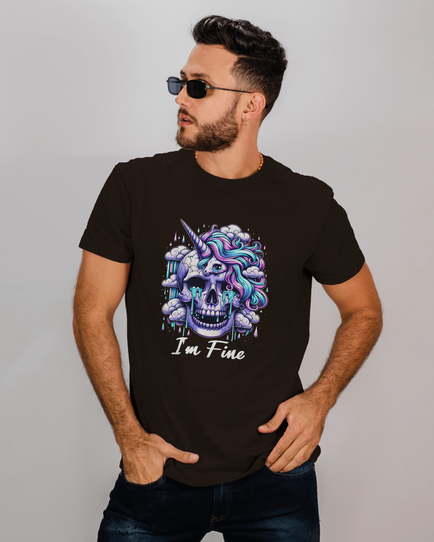 I Am Fine | Men Round Neck T-Shirt