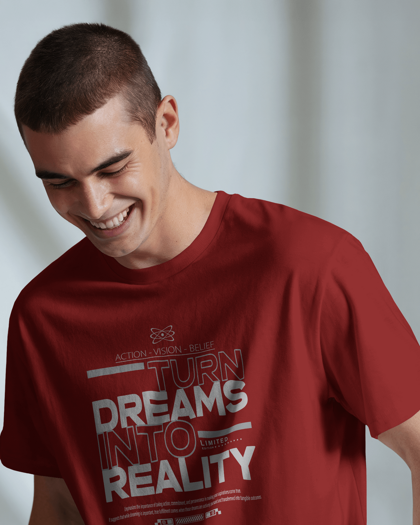 Turn Dreams Into Realty | Men Round Neck T-Shirt