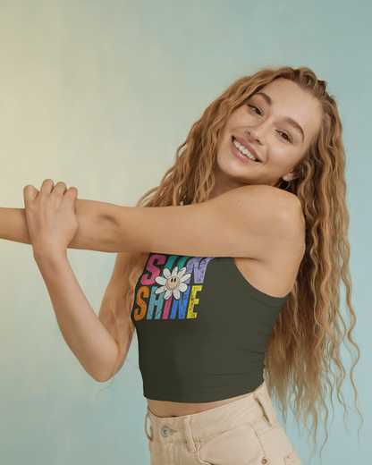 Sunshine Smiley | Women Crop Tank