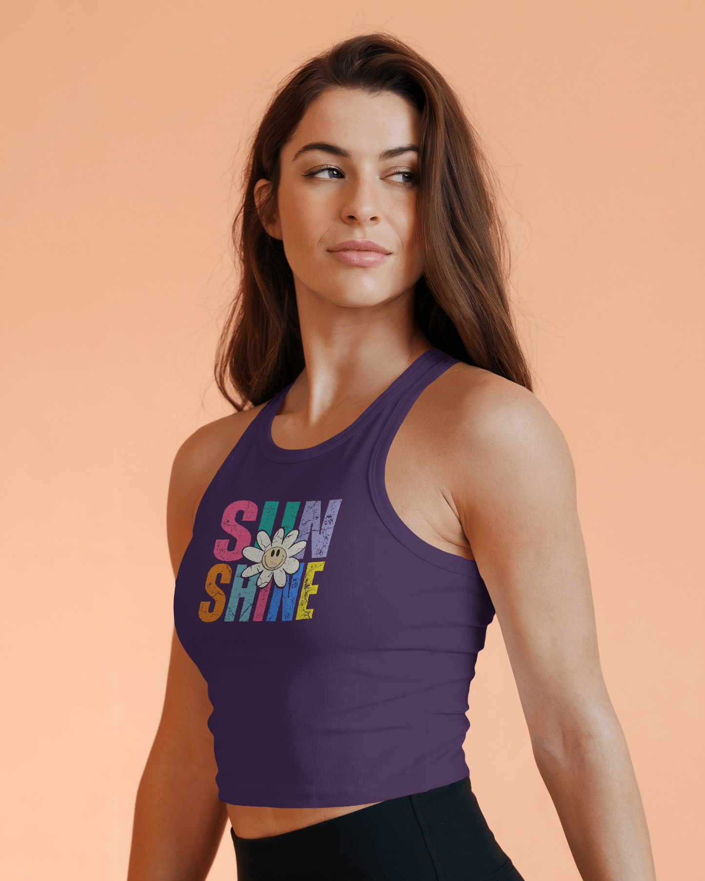 Sunshine Smiley | Women Crop Tank