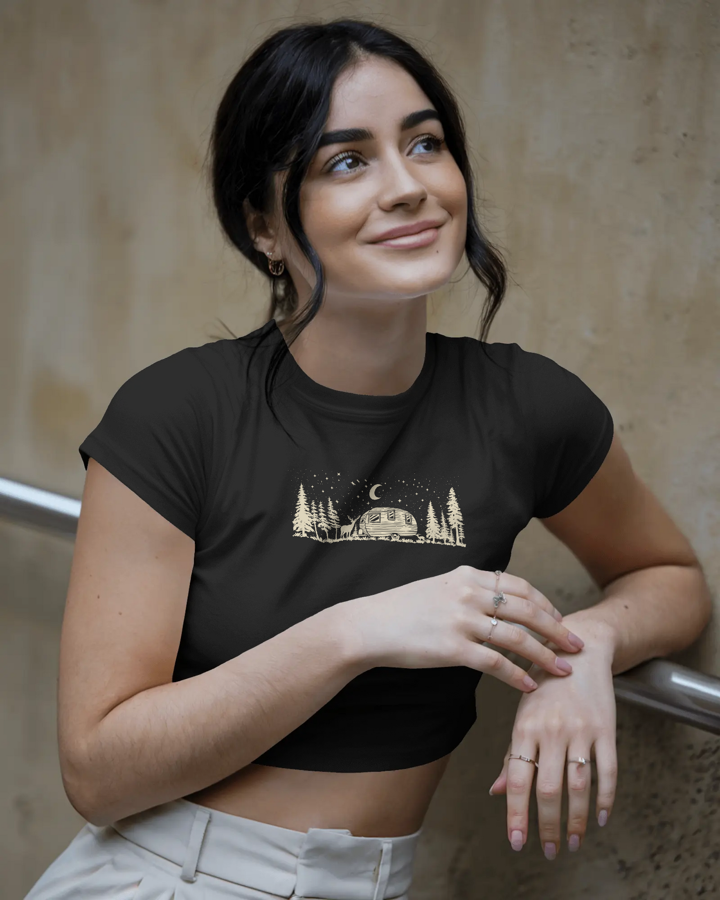 Night Deer | Women Crop Top