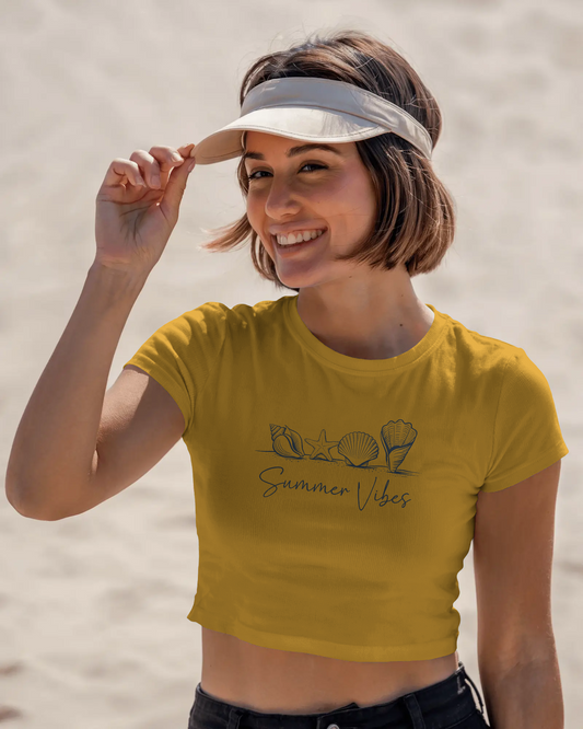 Seashell Summer Vibes | Women Crop Top