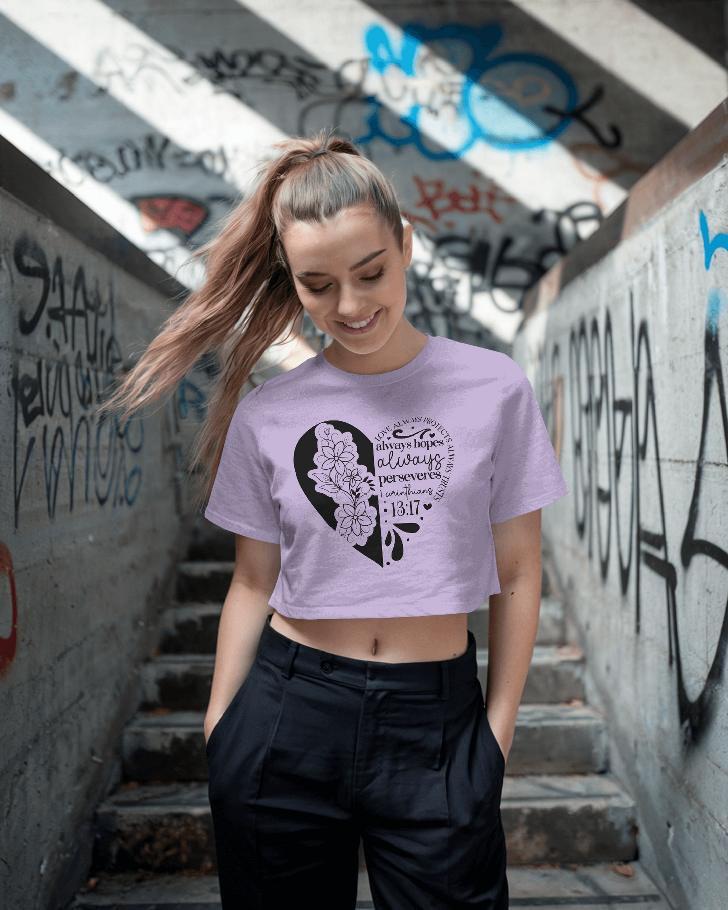 Love Always Protects Always Trusts Always Hopes Always | Women Crop Top
